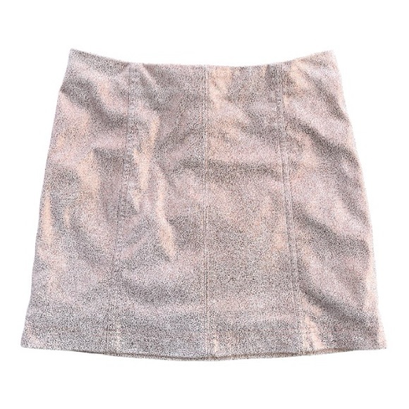 Free People Dresses & Skirts - Free People Modern Femme Mini Skirt – Metallic Rose Gold Foil